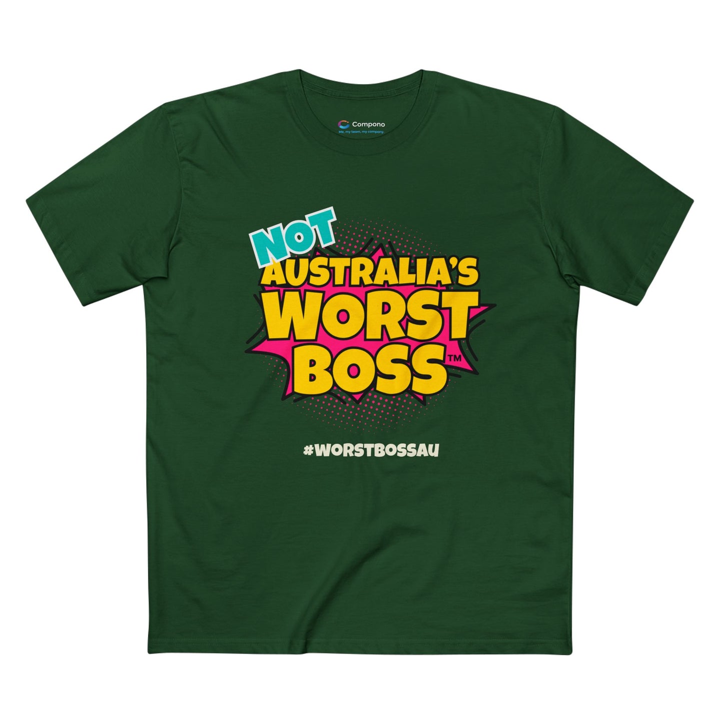 NOT Australia's Worst Boss T-Shirt (dark colours): Playful Boss Joke Tee, Funny T-Shirt for Office Humour, Not Australia's Worst Boss Gift, Casual Wear, Ideal for Birthdays, Work Celebrations