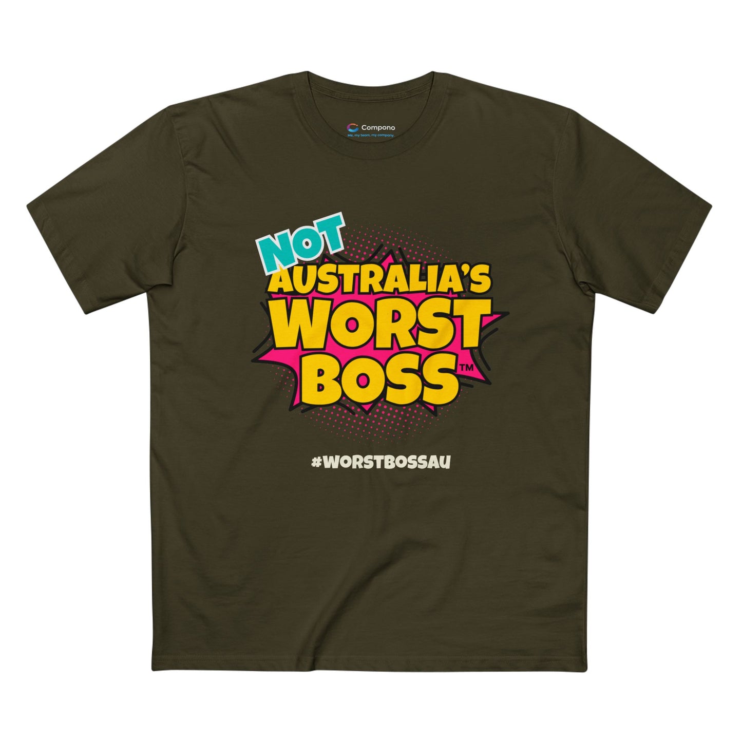 NOT Australia's Worst Boss T-Shirt (dark colours): Playful Boss Joke Tee, Funny T-Shirt for Office Humour, Not Australia's Worst Boss Gift, Casual Wear, Ideal for Birthdays, Work Celebrations