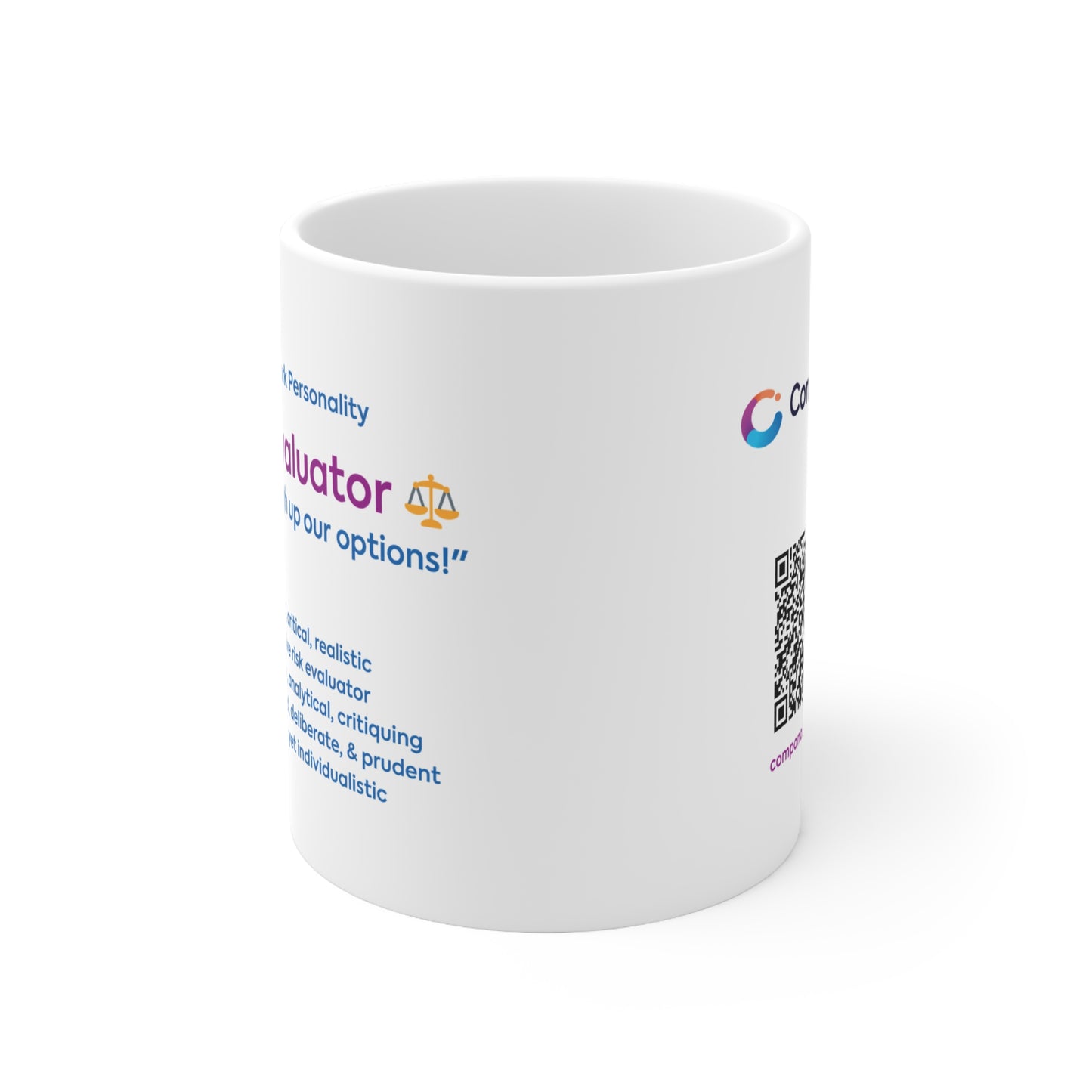 "The Evaluator" Ceramic Coffee Cup (330ml/11oz)
