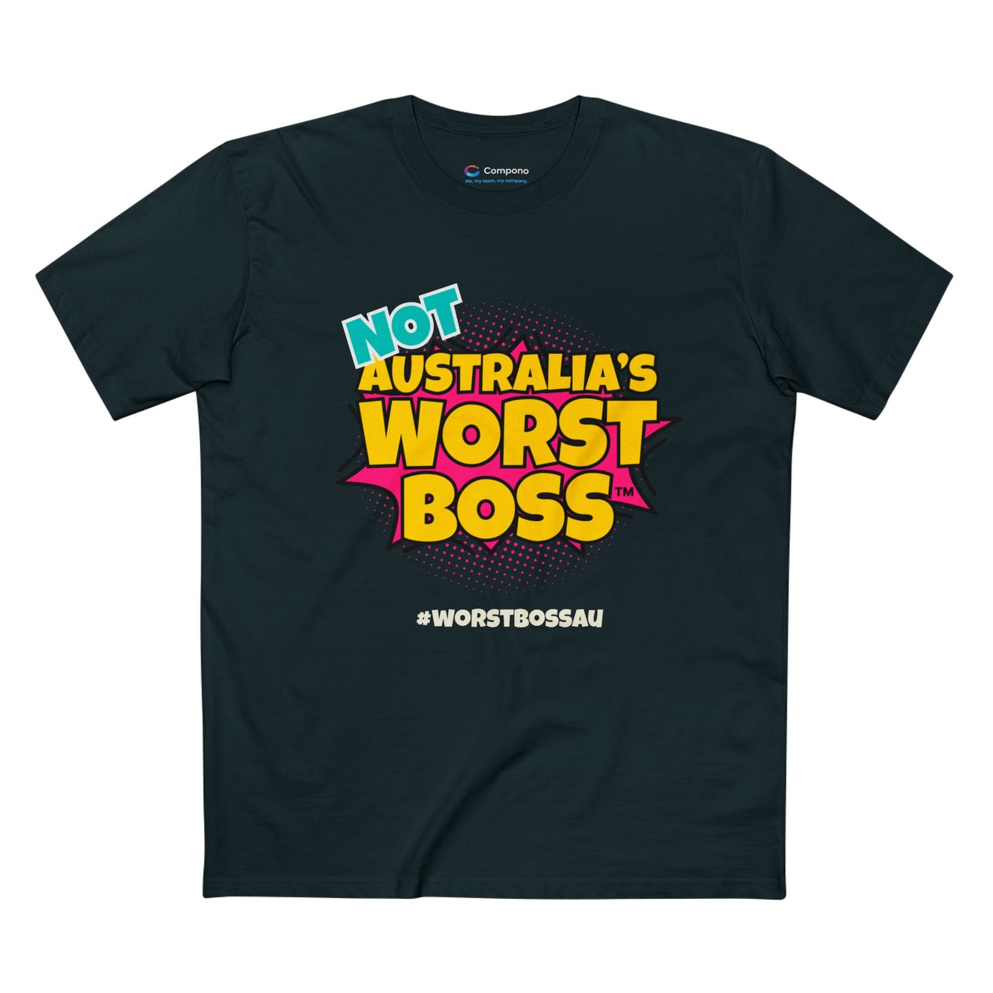 NOT Australia's Worst Boss T-Shirt (dark colours): Playful Boss Joke Tee, Funny T-Shirt for Office Humour, Not Australia's Worst Boss Gift, Casual Wear, Ideal for Birthdays, Work Celebrations