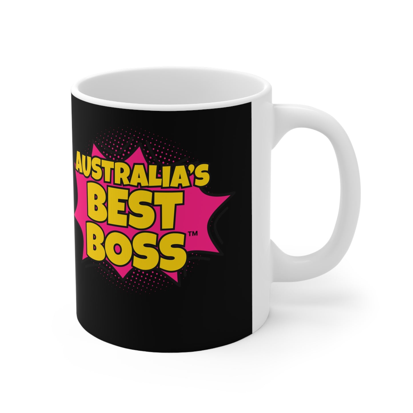Australia's Best Boss Mug (black): Funny Ceramic Coffee Cup, Office Humour Gift, Funny Mug for Boss, Unique Gift for Coworkers