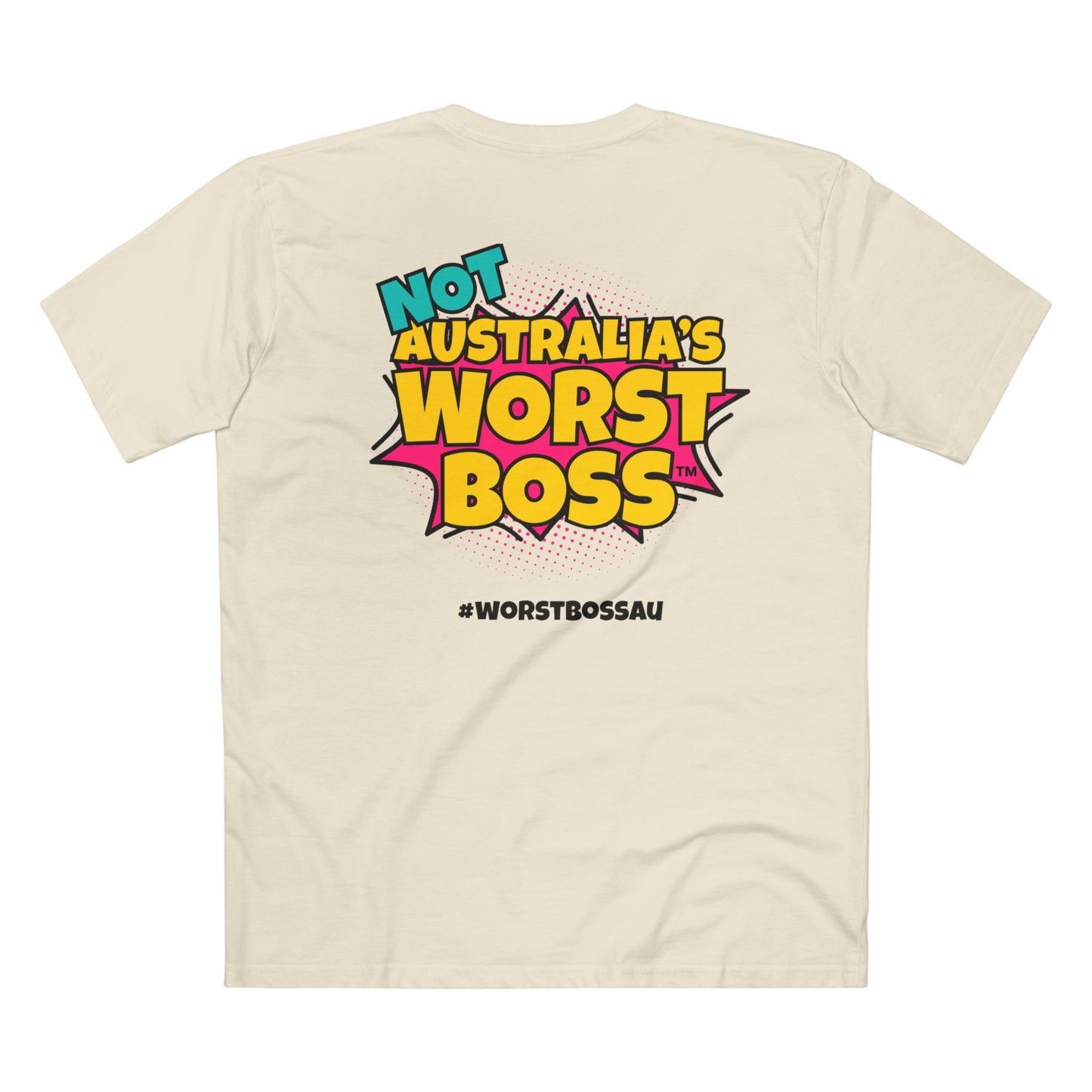 NOT Australia's Worst Boss T-Shirt (light colours): Playful Boss Joke Tee, Funny T-Shirt for Office Humour, Not Australia's Worst Boss Gift, Casual Wear, Ideal for Birthdays, Work Celebrations