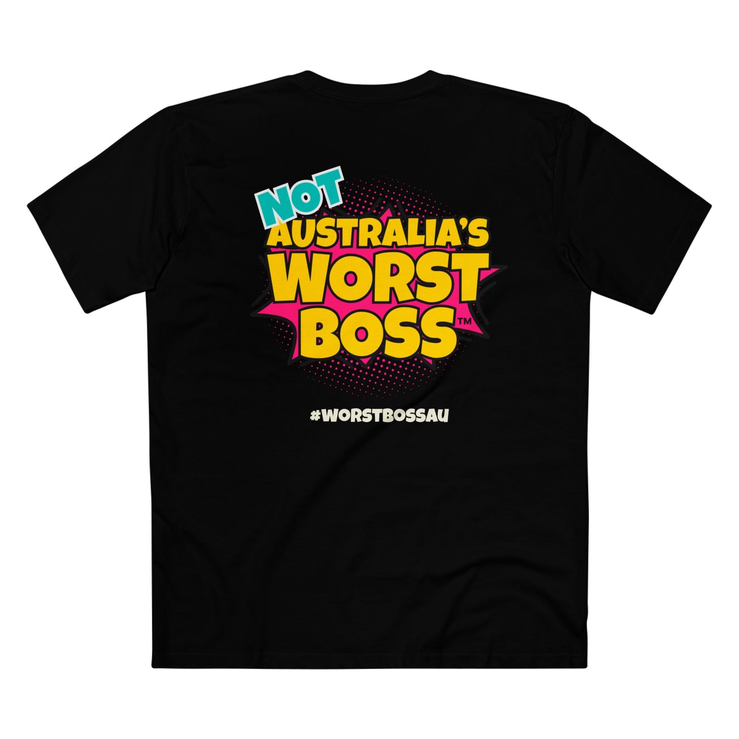 NOT Australia's Worst Boss T-Shirt (dark colours): Playful Boss Joke Tee, Funny T-Shirt for Office Humour, Not Australia's Worst Boss Gift, Casual Wear, Ideal for Birthdays, Work Celebrations