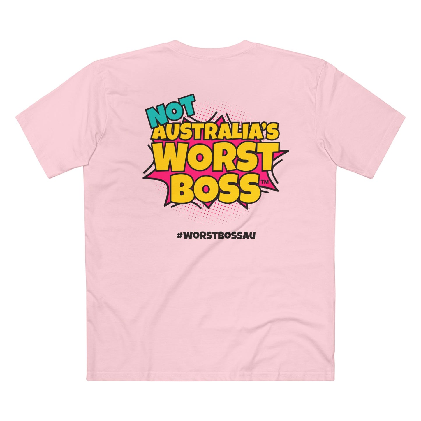 NOT Australia's Worst Boss T-Shirt (light colours): Playful Boss Joke Tee, Funny T-Shirt for Office Humour, Not Australia's Worst Boss Gift, Casual Wear, Ideal for Birthdays, Work Celebrations