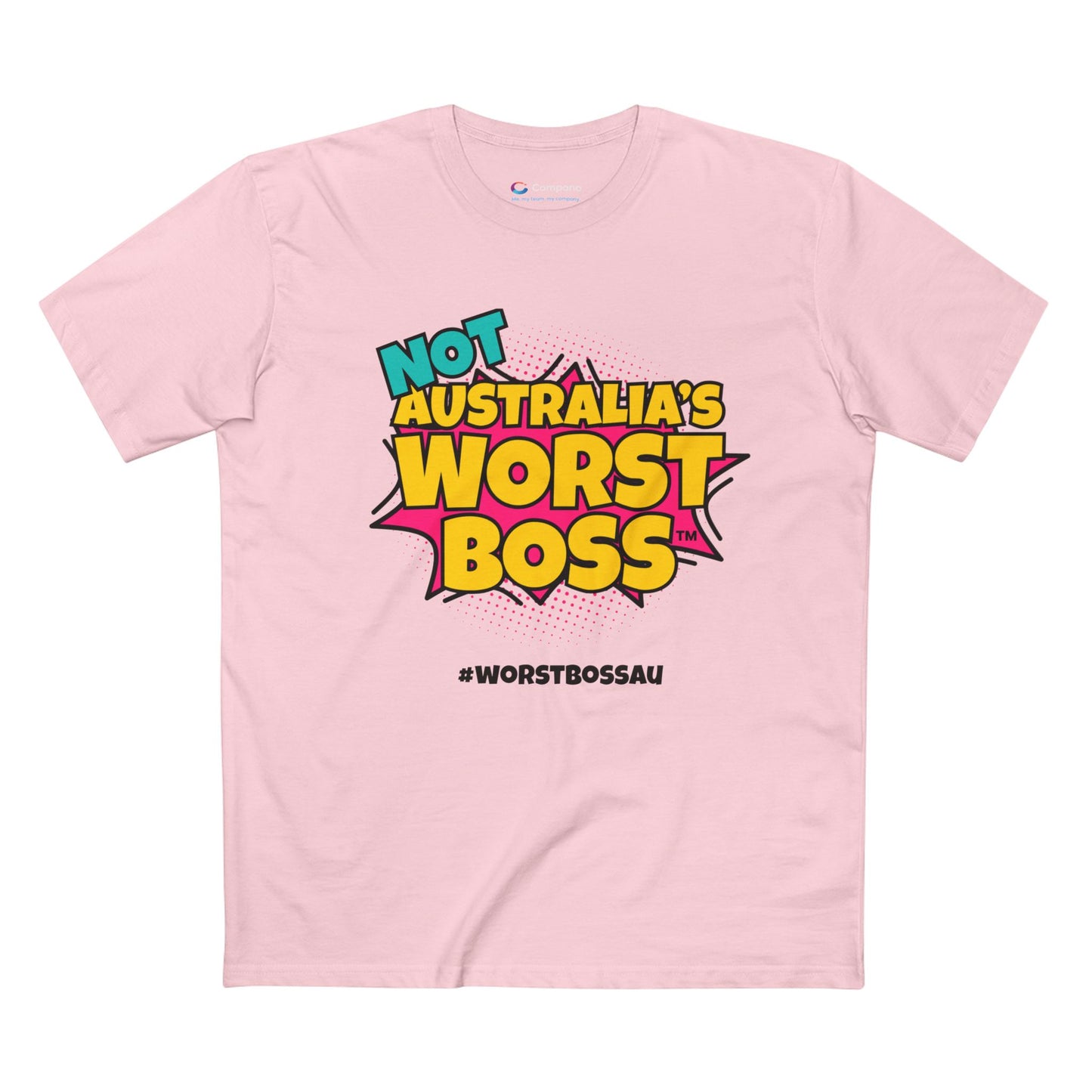 NOT Australia's Worst Boss T-Shirt (light colours): Playful Boss Joke Tee, Funny T-Shirt for Office Humour, Not Australia's Worst Boss Gift, Casual Wear, Ideal for Birthdays, Work Celebrations