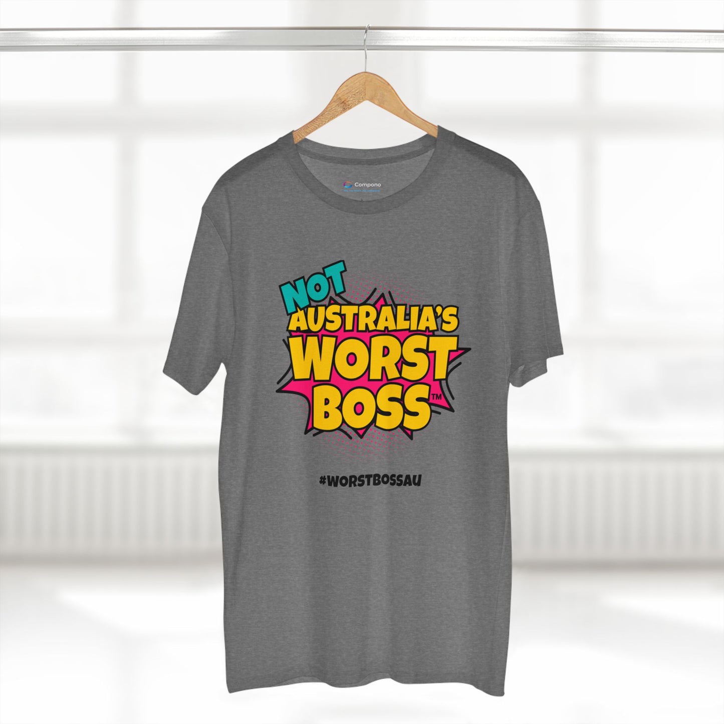 NOT Australia's Worst Boss T-Shirt (light colours): Playful Boss Joke Tee, Funny T-Shirt for Office Humour, Not Australia's Worst Boss Gift, Casual Wear, Ideal for Birthdays, Work Celebrations