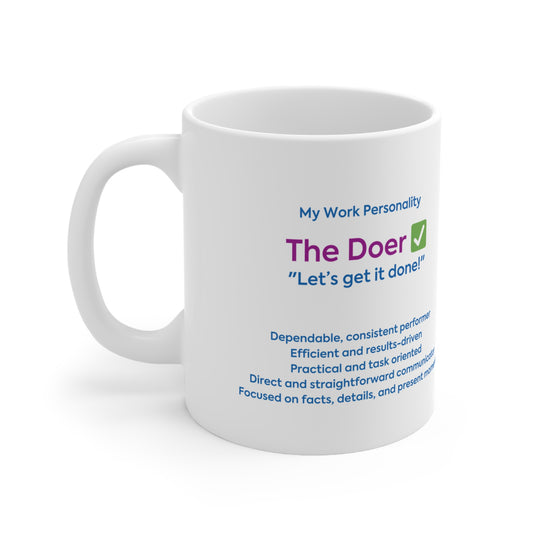 "The Doer" Ceramic Coffee Cup (330ml/11oz)