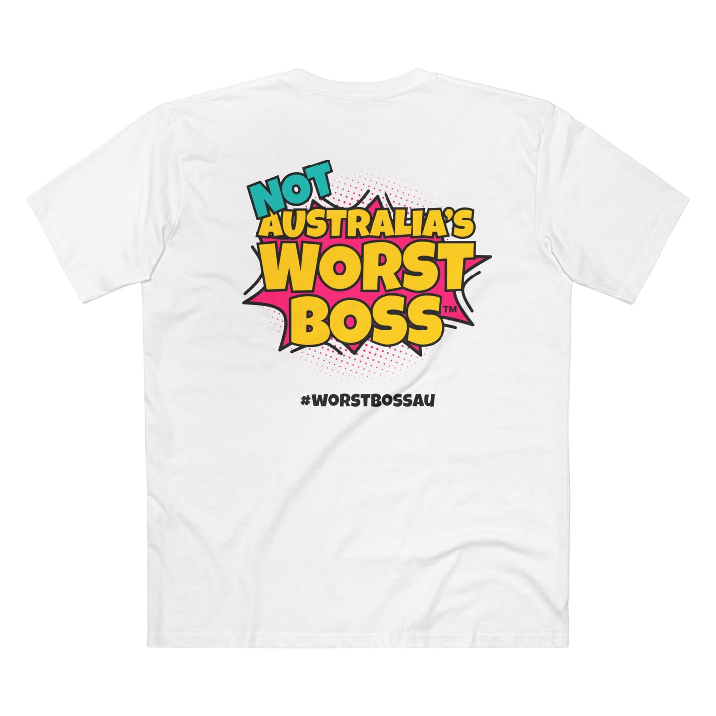 NOT Australia's Worst Boss T-Shirt (light colours): Playful Boss Joke Tee, Funny T-Shirt for Office Humour, Not Australia's Worst Boss Gift, Casual Wear, Ideal for Birthdays, Work Celebrations