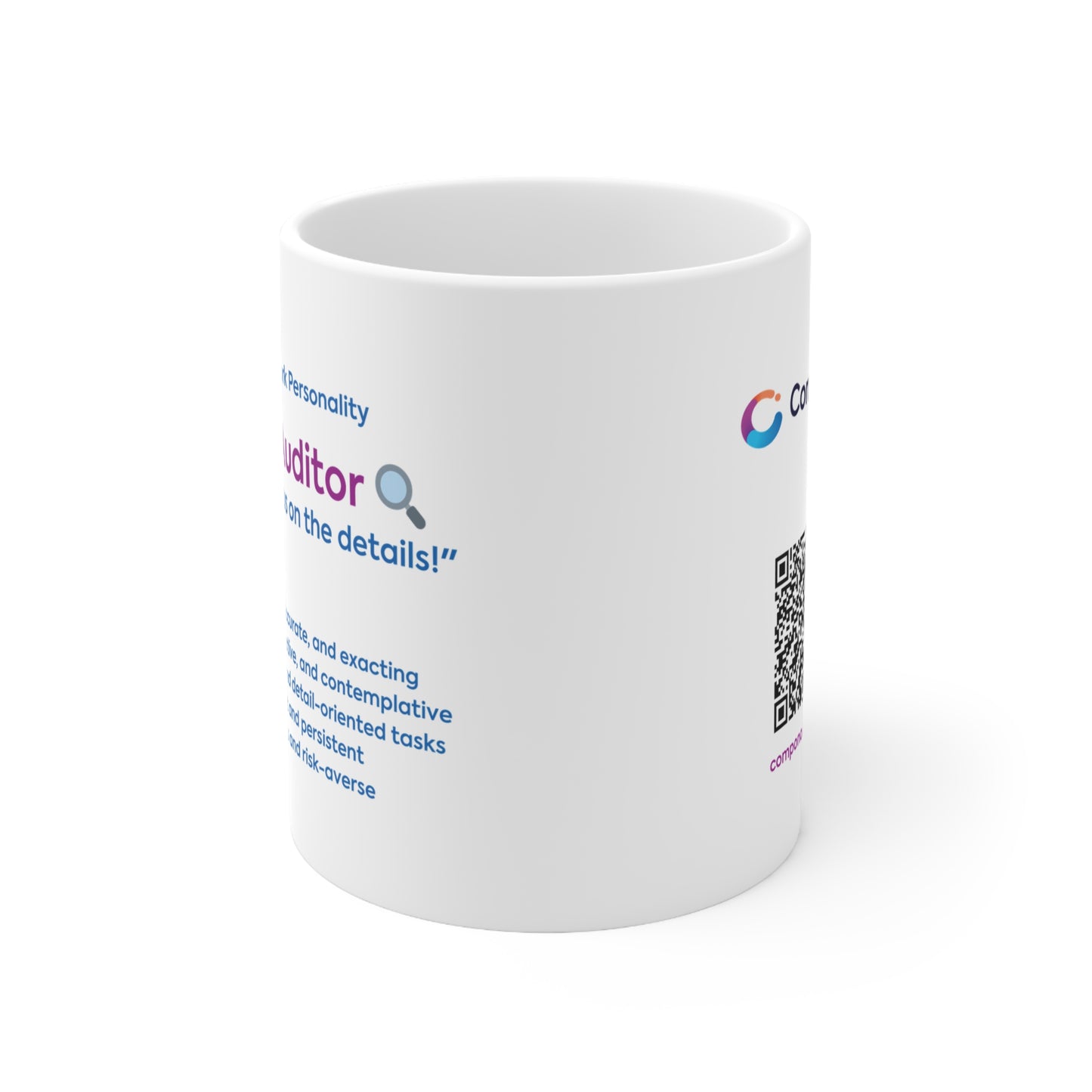 "The Auditor" Ceramic Coffee Cup (330ml/11oz)