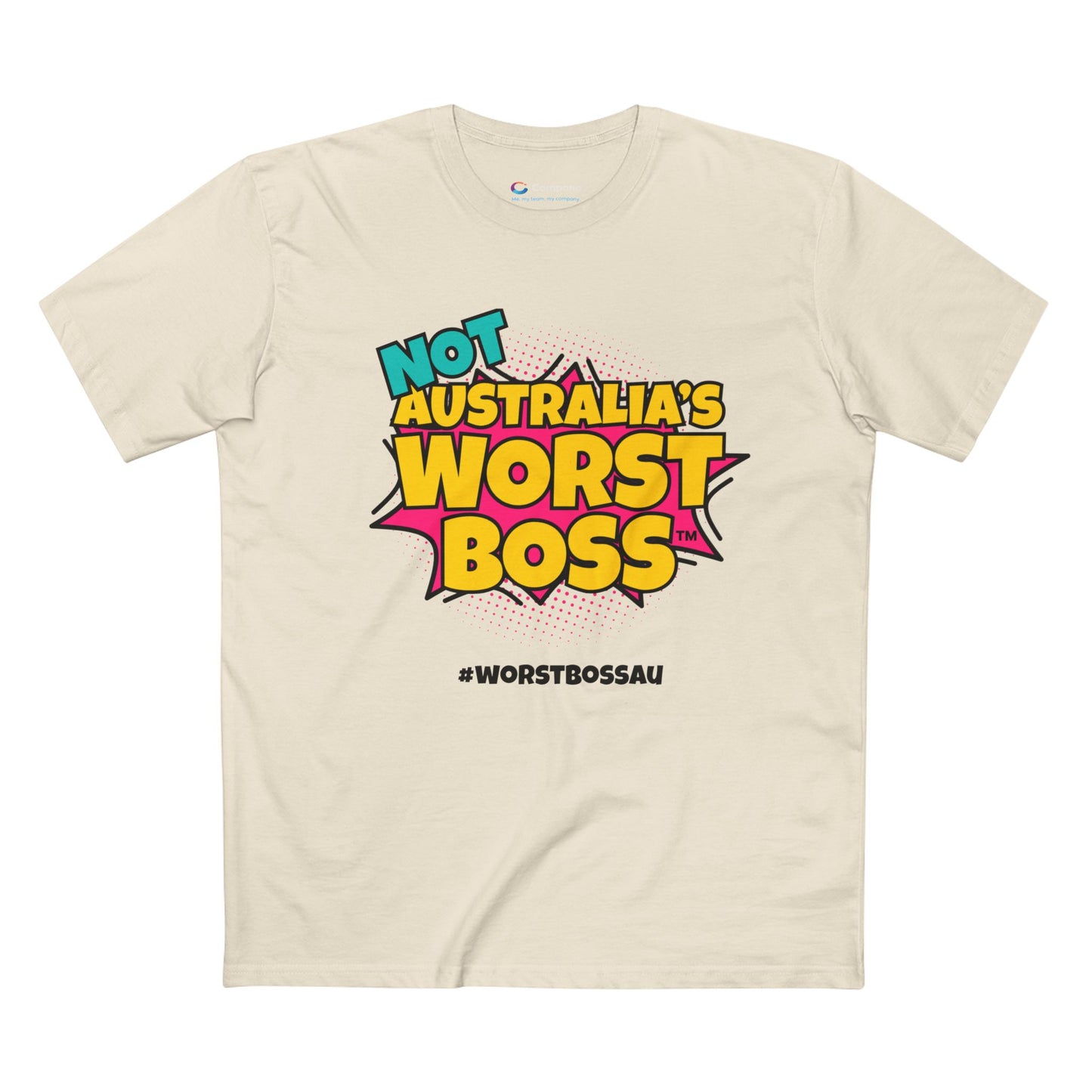 NOT Australia's Worst Boss T-Shirt (light colours): Playful Boss Joke Tee, Funny T-Shirt for Office Humour, Not Australia's Worst Boss Gift, Casual Wear, Ideal for Birthdays, Work Celebrations
