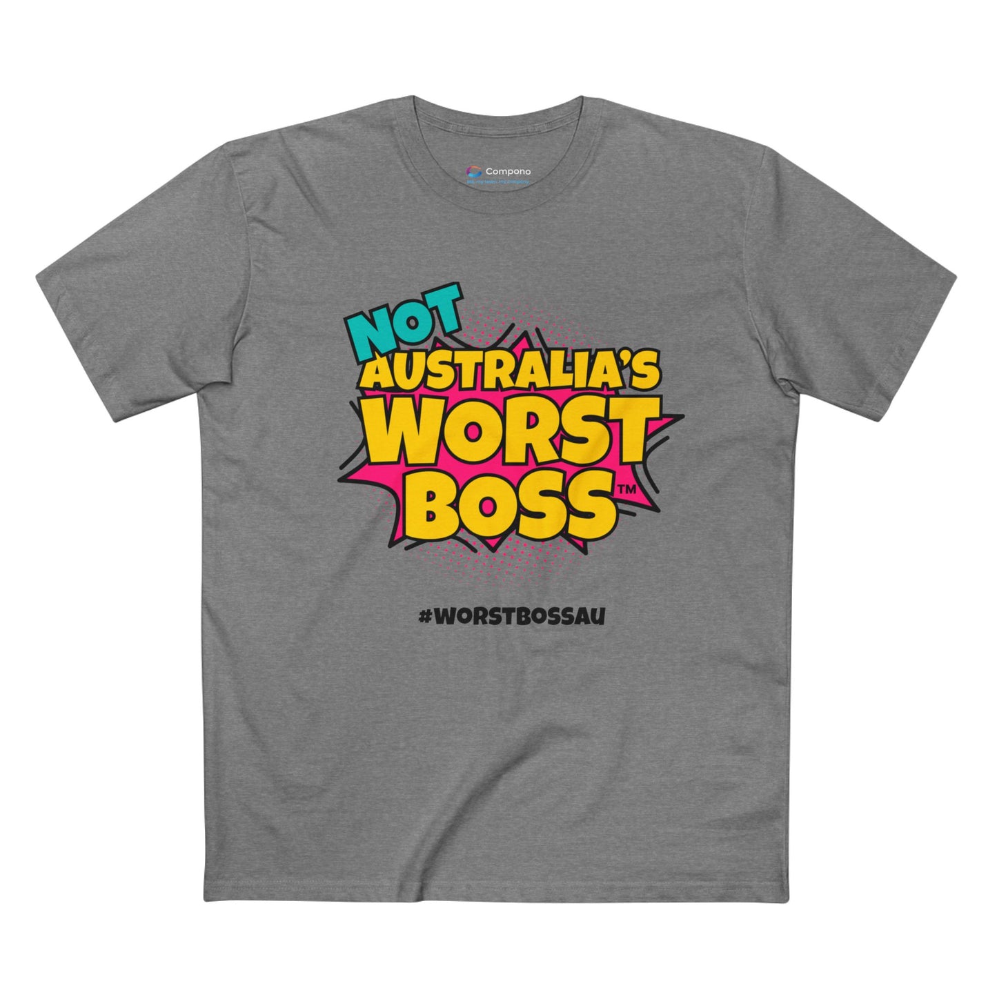 NOT Australia's Worst Boss T-Shirt (light colours): Playful Boss Joke Tee, Funny T-Shirt for Office Humour, Not Australia's Worst Boss Gift, Casual Wear, Ideal for Birthdays, Work Celebrations